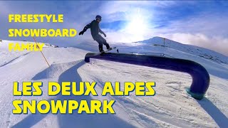 Freestyle snowboarding family in Les Deux Alpes [upl. by Einwat963]