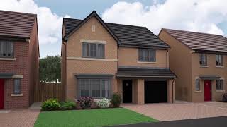 Miller Homes  Oakwood Grange Hazlerigg Newcastle Upon Tyne  CGI Development Video [upl. by Anahsed634]