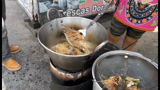 Pescado Frito y Chicharrones bien doraditos en Tepic así se prepara [upl. by Eive]