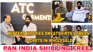 ATC GARMENTS DELHI  WINTERS HOODIES SWEATSHIRTS JACKETS IN WHOLESALE BEST PRICE 🤩 [upl. by Goldner123]