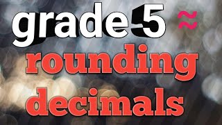 grade 5  first term rounding decimals maths [upl. by Nnaeed460]