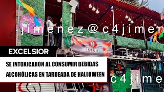 Se intoxican 10 jóvenes en tardeada de Halloween en CDMX detienen a empleados [upl. by Eelsnia]