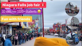 Niagara Falls job fair  fun with friends  waiting for 4 hrs  1000 students  unemployment 🇨🇦😂 [upl. by Wyatt816]