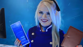 ASMR Underwater Luxury Hotel CheckIn Roleplay  Personal Attention Typing and Writing Sounds [upl. by Blood]