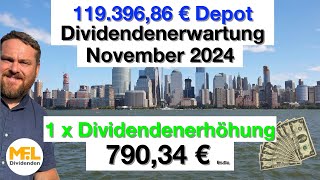 79034 € Bruttodividenden erwarte ich im November für mein Aktiendepot quotNo risk no funquot [upl. by Airdnazxela]