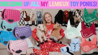 DRESSING UP ALL MY MINI LEMIEUX TOY PONIES VLOGMAS [upl. by Ahcrop]