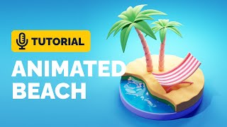 Blender 32 Animated Beach Tutorial  Polygon Runway [upl. by Goines238]