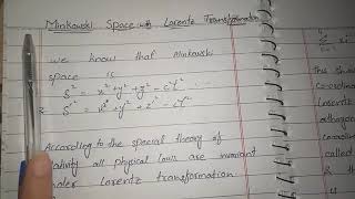 Minkowski space and Lorentz transformation [upl. by Brita]