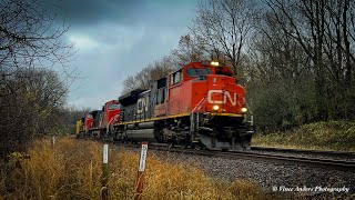 CN 8001 Tundercab Leads CN M39931 In Cassopolis Michigan [upl. by Erinn518]