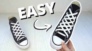 HOW TO DIAMOND LACE CONVERSE EASY Way [upl. by Aindrea]