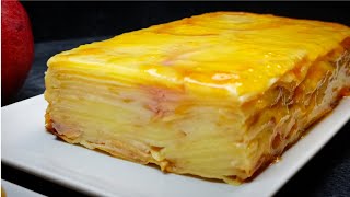 Milhojas de manzana 🍎 muchísima manzana y poca masa‼️La famosa tarta en España [upl. by Geordie]