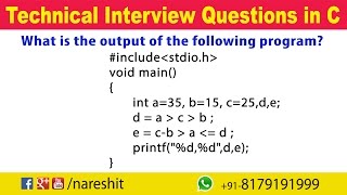 Relational Operators  C Technical Interview Questions and Answers  Mr Srinivas [upl. by Araed]