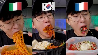 World Food Battle  Italy vs Korea vs France [upl. by Eerased]