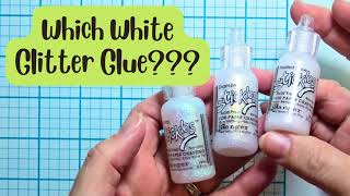 🤩❄️Swatching White Stickles Glitter Glue by Ranger❄️3 stickles glitter glue swatches [upl. by Yerffoeg]