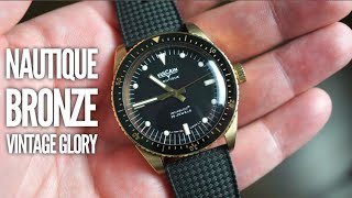 Vulcain Nautique Bronze SkinDiver Watch Review Back From The Past [upl. by Maise]