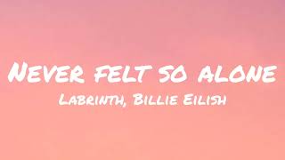 Labrinth Billie Eilish  Never Felt So Alone Lyrics [upl. by Palumbo794]