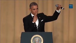 Obamas One Liners At His Final White House Correspondents Dinner [upl. by Emlen703]