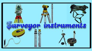 Some Surveyor instruments name and picture  Surveyingtools [upl. by Nuavahs]