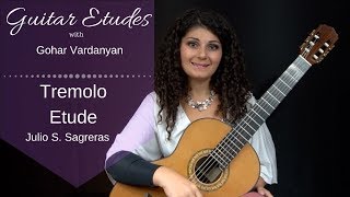 Leccion 4 Tremolo Etude by Julio S Sagreras  Guitar Etudes with Gohar Vardanyan [upl. by Weiman]