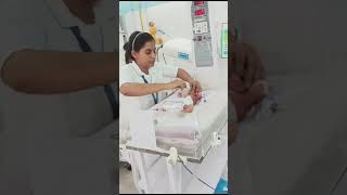 how to insert an orogastric tube in a baby 🍼 [upl. by Anyalram519]