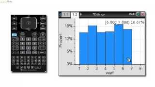 15 Würfelwurf  Ein Histogramm mit dem TI NSpire erstellen [upl. by Ahsenyt]