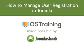 Joomla Beginner Class Lesson 38 How to Manage the User Registration in Joomla [upl. by Riggins]