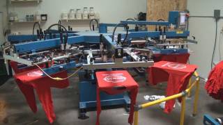 Automatic Textile Screen Printing [upl. by Okajima]