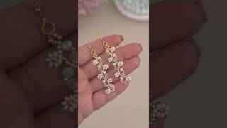 Easy DIY Beaded Earring Handmade Crystal amp Seed Bead Flower Earrings Tutorial Beads Jewelry Making [upl. by Micah61]