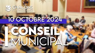 Conseil Municipal en direct  10 octobre 2024 Rediffusion [upl. by Mathi146]