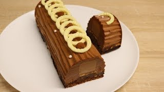 BÛCHE AU CHOCOLAT PRALINÉ FACILE CUISINERAPIDE [upl. by Irita809]