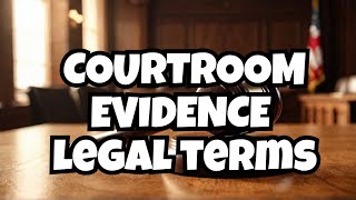 Evidence  Evidence Act Lecture  terms used in court for evidence in Court [upl. by Nesto340]