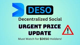 DESO has 100 potential  Decentralized Social DESO Coin Price Prediction [upl. by Atillertse180]