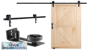 VEVOR Barn Door and Hardware Kit 30quot x 84quot Wood Sliding Barn Review [upl. by Anahgem]