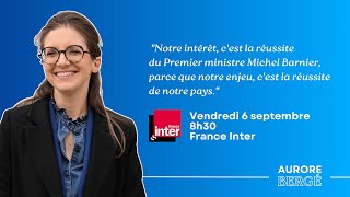 8h30 France Inter  Aurore Bergé  6 septembre 2024 [upl. by Lida]