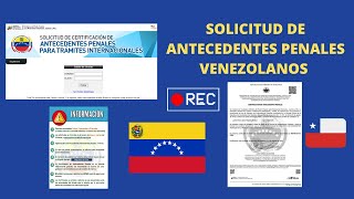 Como Solicitar Antecedentes Penales Venezolanos 20212022📃 [upl. by Shandy]