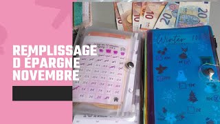 remplissage des épargnes de novembre enveloppe budget [upl. by Gnurt]