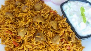 Mushroom biryani recipe in tamil  Simple and easy mushroom biryani in tamil [upl. by Nalehp]