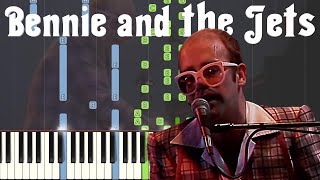 Elton John  Bennie and the Jets Piano Tutorial Live 1976  As Played by Elton John [upl. by Elia]