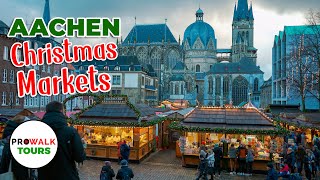 Aachen Germany Christmas Markets  4K60fps with Captions  2023 [upl. by Akilaz]