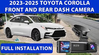 How To Install Front And Rear Dash Cam Cameras 20232025 Toyota Corolla Full Installation [upl. by Anitap]