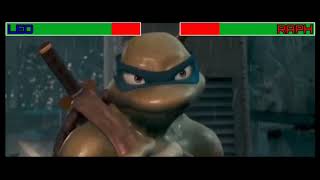 LEO vs RAPHNIGHTWATCHER With Health Bars REMASTERED TMNT 2007 [upl. by Zavras]