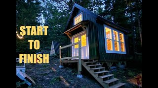 Lakeside Off Grid Cabin Build  Start to Finish [upl. by Ynetruoc]