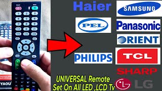 How To Set Universal Remote On All LEDLCDTv in UrduHindi Detail Electronics [upl. by Ocsinarf36]