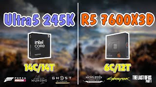 intel Core Ultra 5 245K Vs Ryzen 5 7600X3D Test Game [upl. by Ellenid]