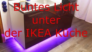 Sockelleiste mit LED Küchenbeleuchtung Montage Einbau Anleitung Küchensockel Led Sockel Küche ikea [upl. by Enoob577]