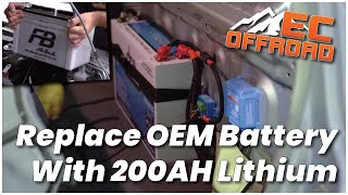 Replace OEM Battery under Bonnet with 200AH Lithium DCS Battery [upl. by Mastat]