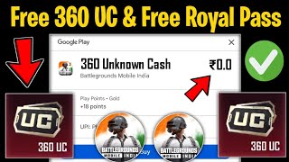 New Trick BGMI Free 360 UC ₹0 Rs  Free UC in Bgmi  Bgmi Free UC Trick  Bgmi Redeem Code Today [upl. by Viki550]