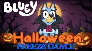 Bluey Halloween Freeze Dance  Brain Break  Go Noodle  Go Danny Go [upl. by Siletotsira]