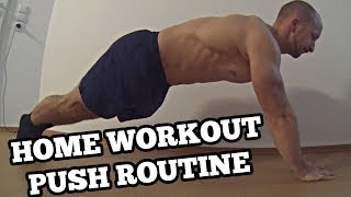 Home Workout  Push Routine  No Equip [upl. by Anissa]