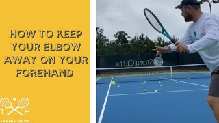 How to keep the elbow Away from the body During the forehand ground Stroke [upl. by Dasha660]